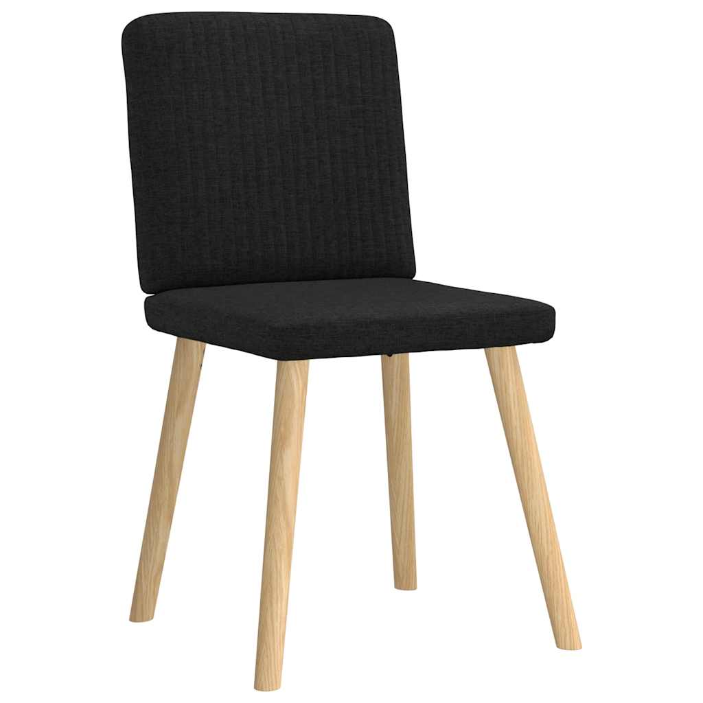 Cadeiras de jantar 6 pcs tecido preto