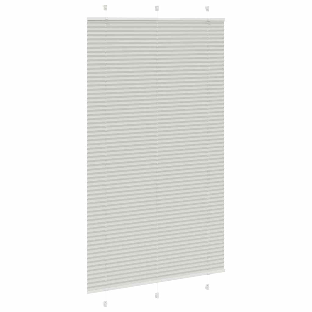 Plissado cego cinzento luz 115x200 cm largura tecido 114,4cm
