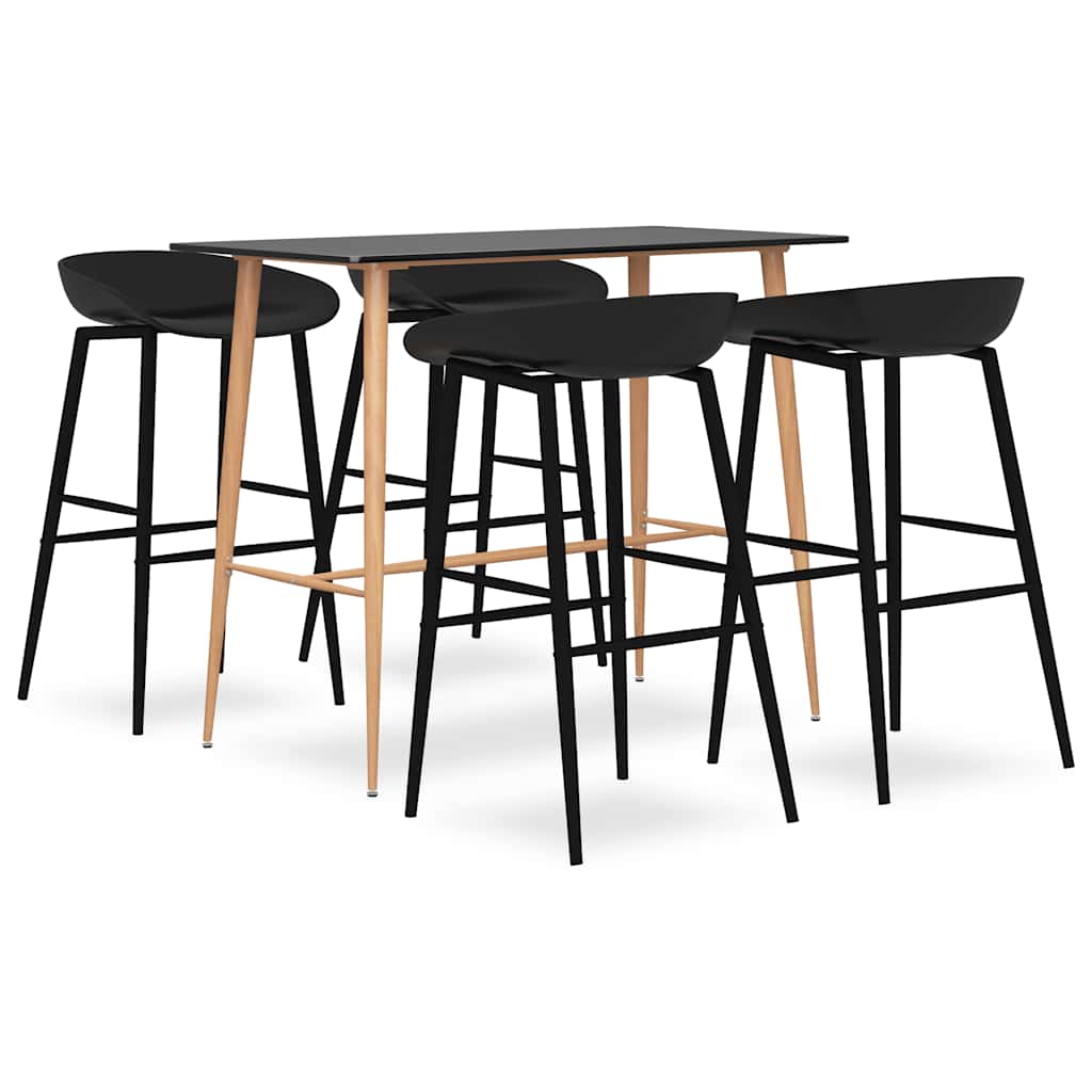 5 Pcs conjunto de bar preto