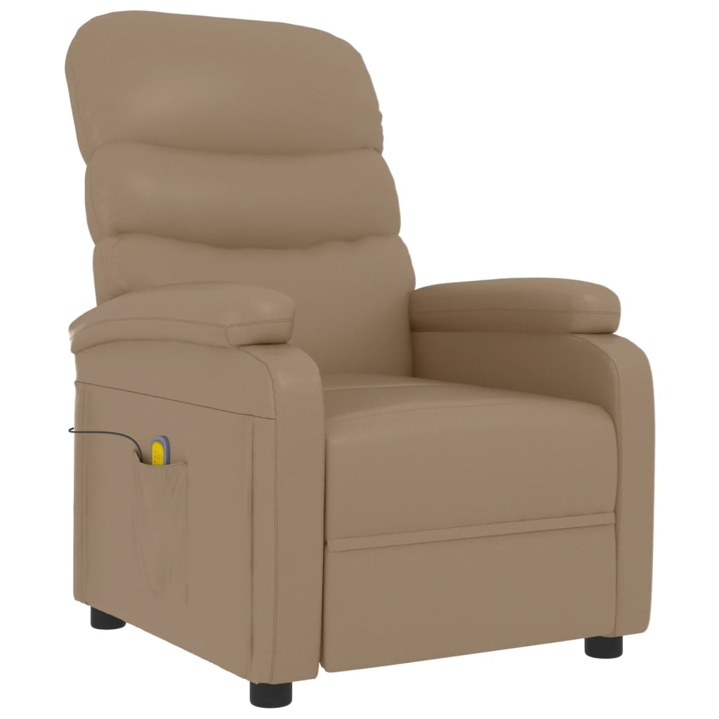 Cadeira de massagens couro artificial cappuccino