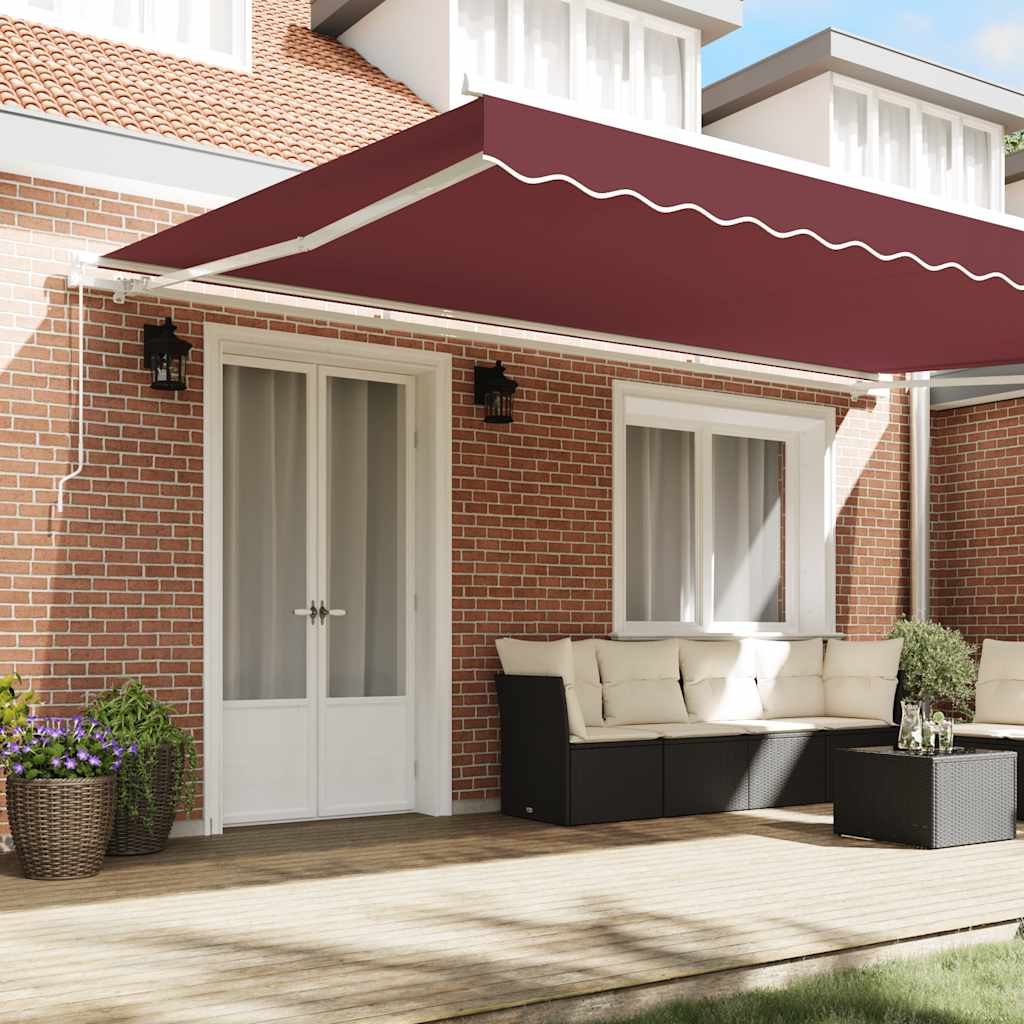 Toldo retrátil manual 500x300 cm bordô