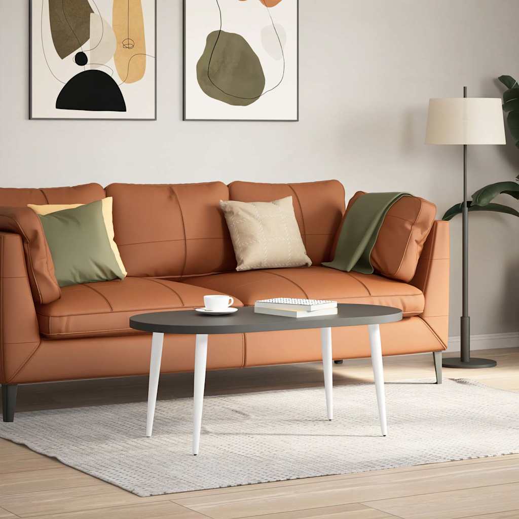 Pés para mesa de centro formato cônico 4 peças branco 42-43 cm aço