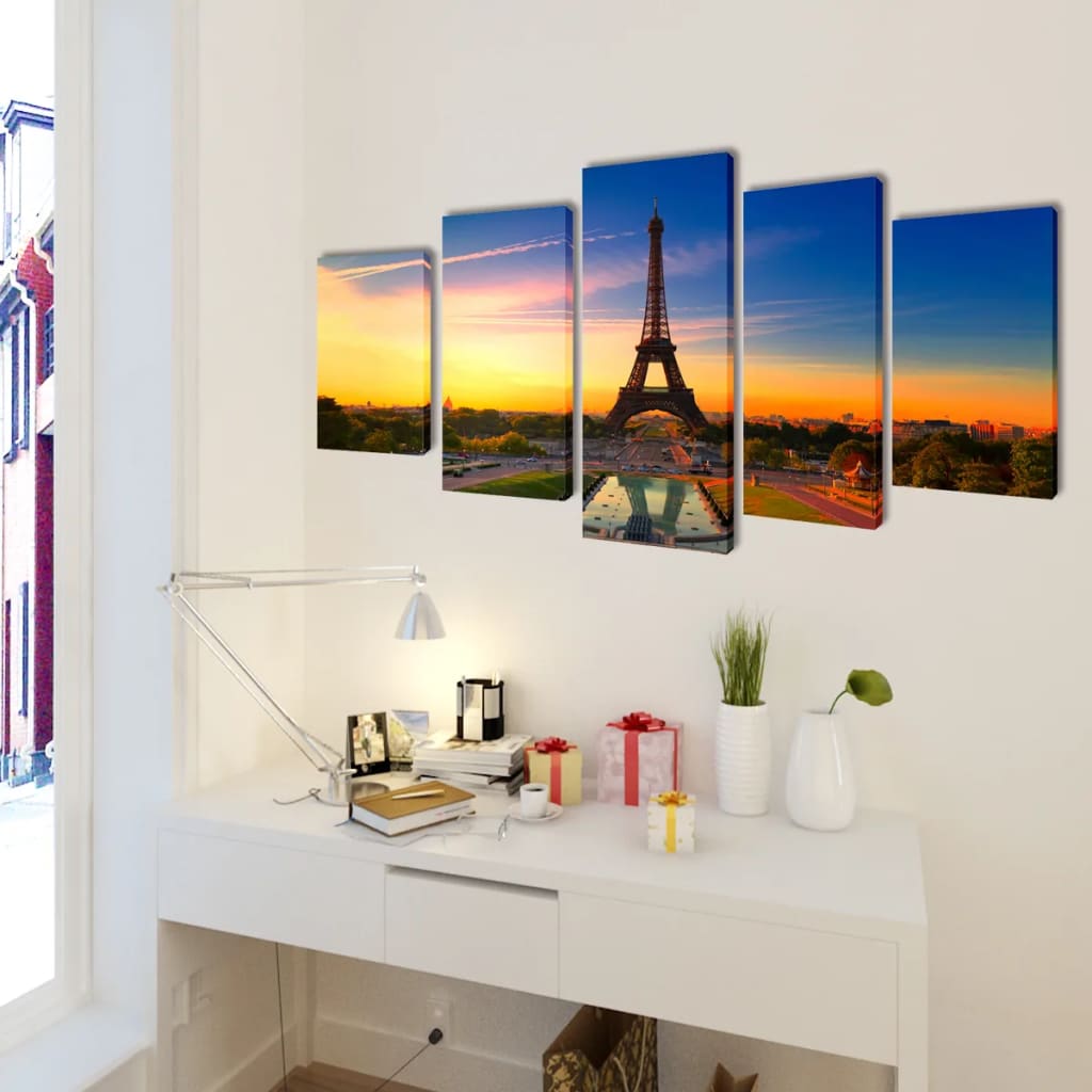 Políptico com impressão torre eiffel 200 x 100 cm