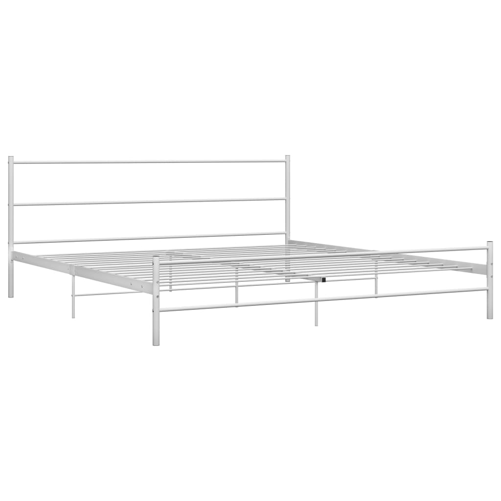 Estrutura de cama 200x200 cm metal branco