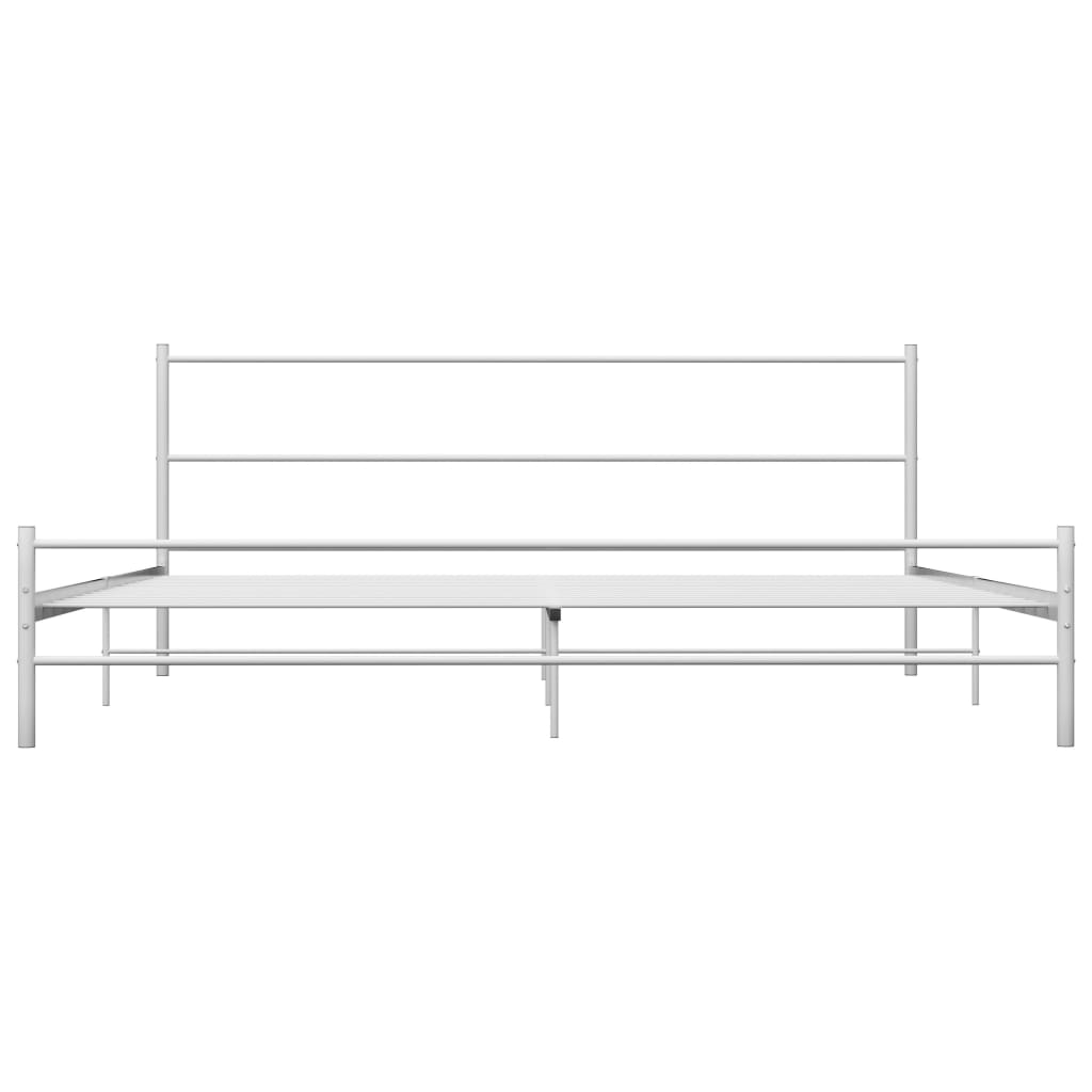 Estrutura de cama 200x200 cm metal branco
