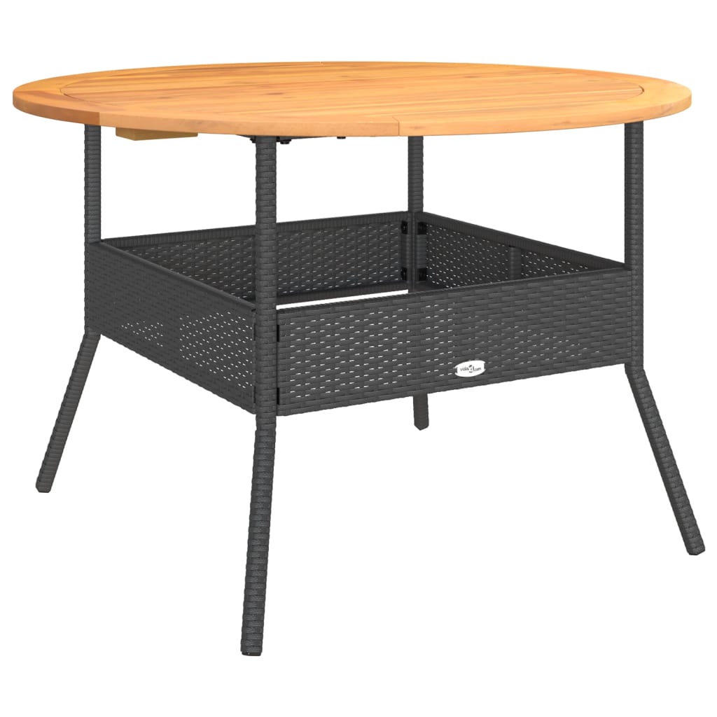 2 Pcs conjunto sofás de jardim com almofadões vime PE preto