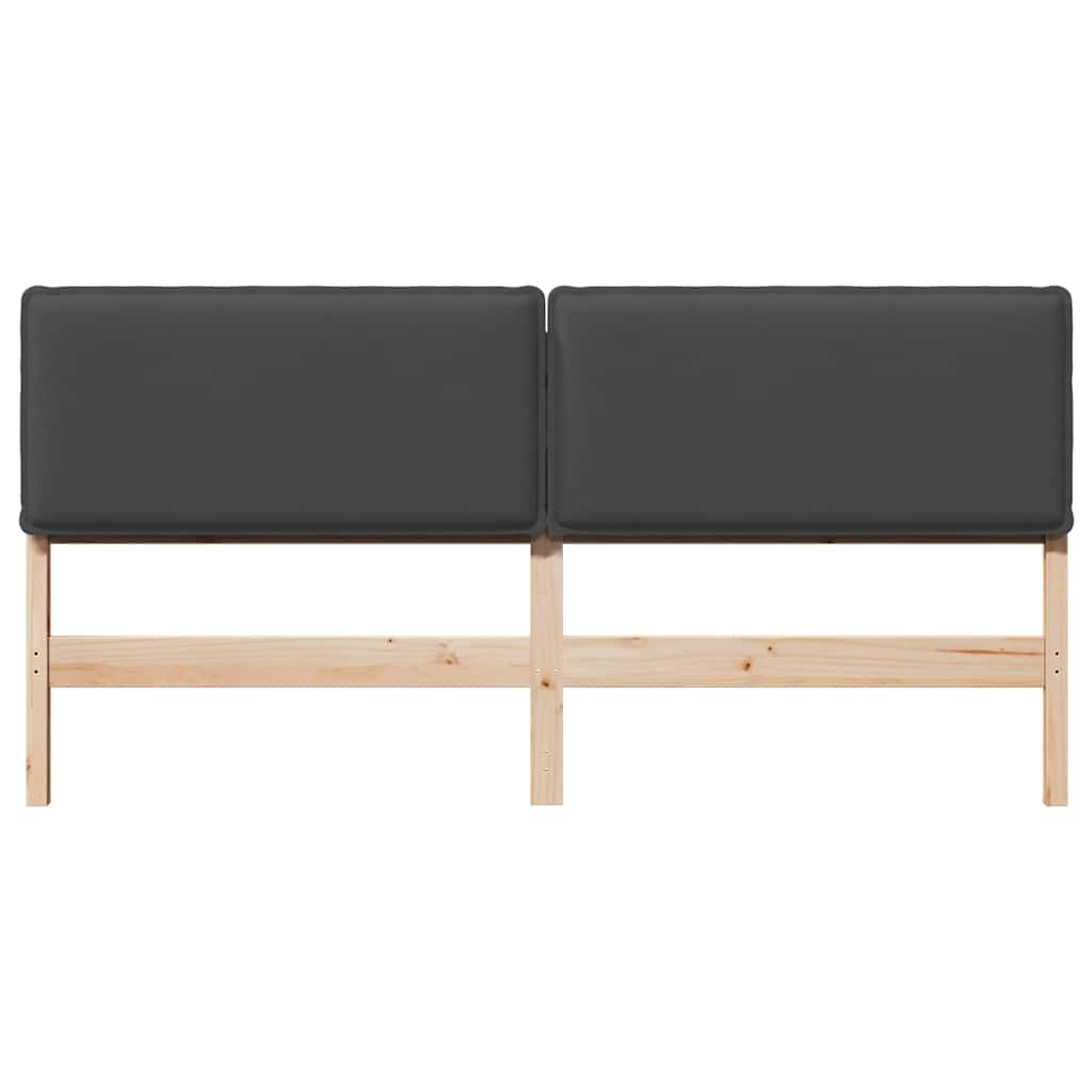 Cabeceira estofada com cabeceira cinza natural e escuro 180 cm