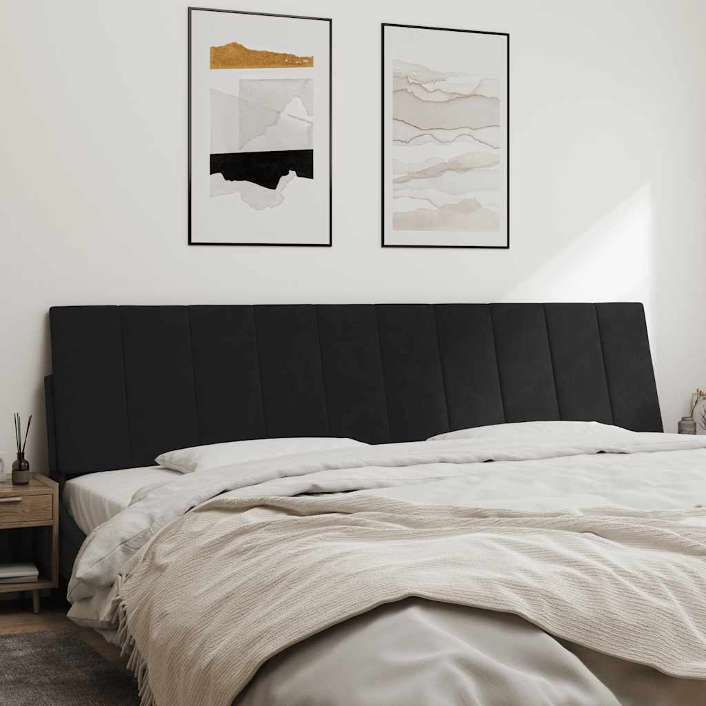 Almofadão de cabeceira hanko 200 cm veludo preto