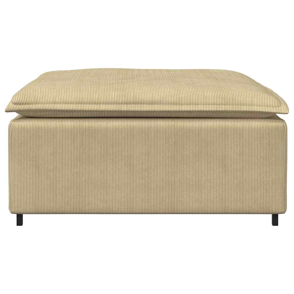 Módulo de sofá modular com apoio para os pés, cinza e verde, 100x100x48 cm
