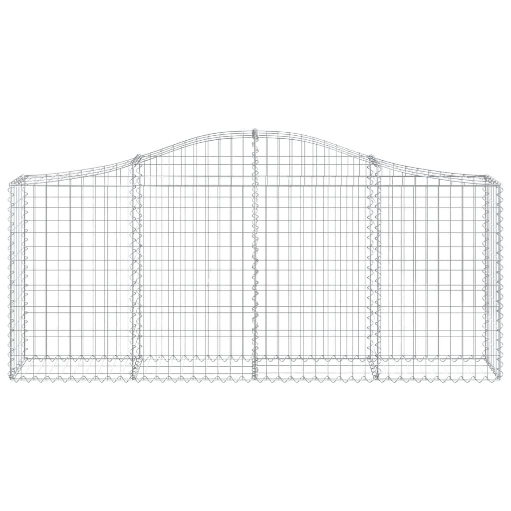 Cestos gabião arqueados 9 pcs 200x30x80/100cm ferro galvanizado