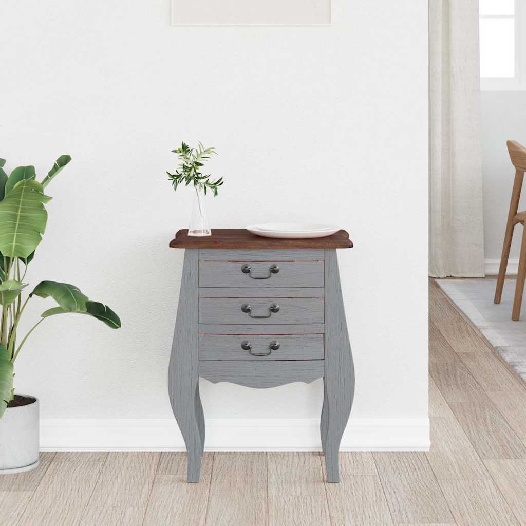 Mesa de cabeceira em madeira de mogno maciça 48x35x64 cm