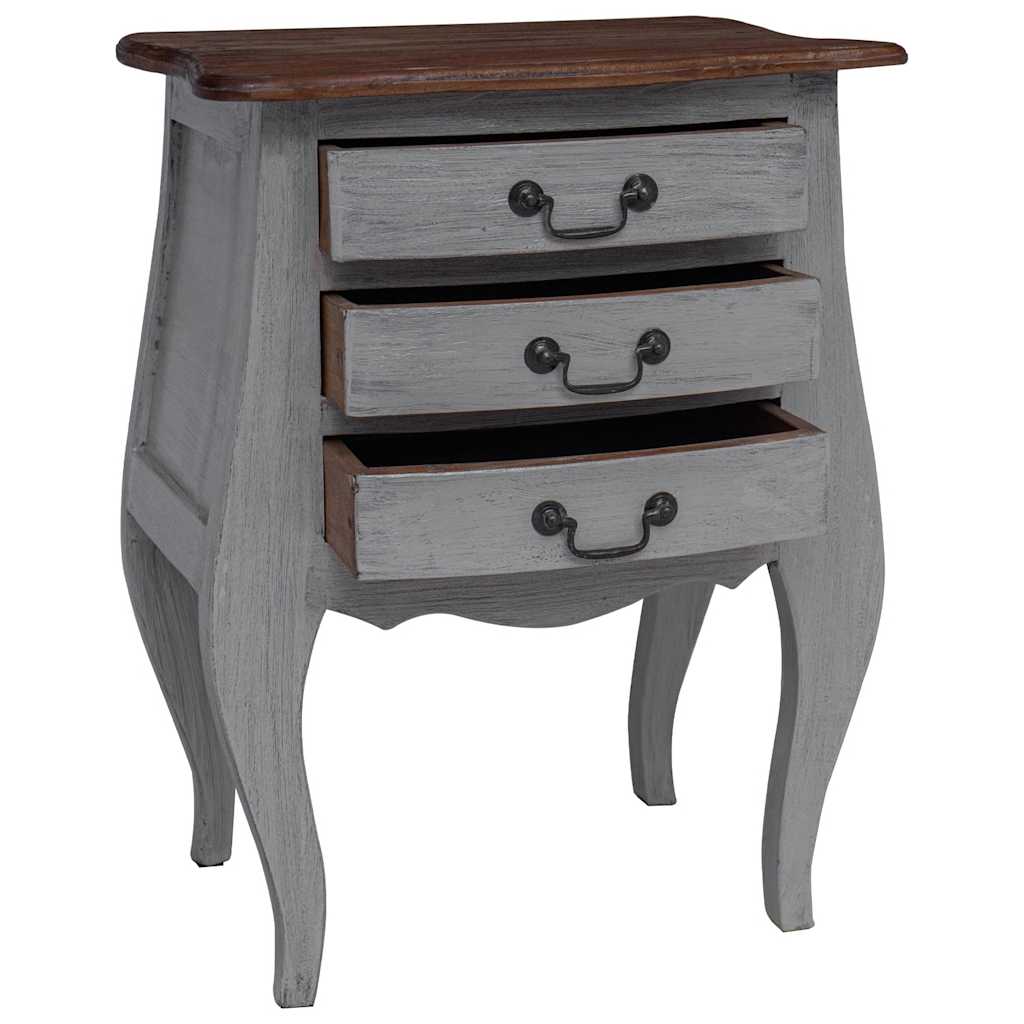 Mesa de cabeceira em madeira de mogno maciça 48x35x64 cm