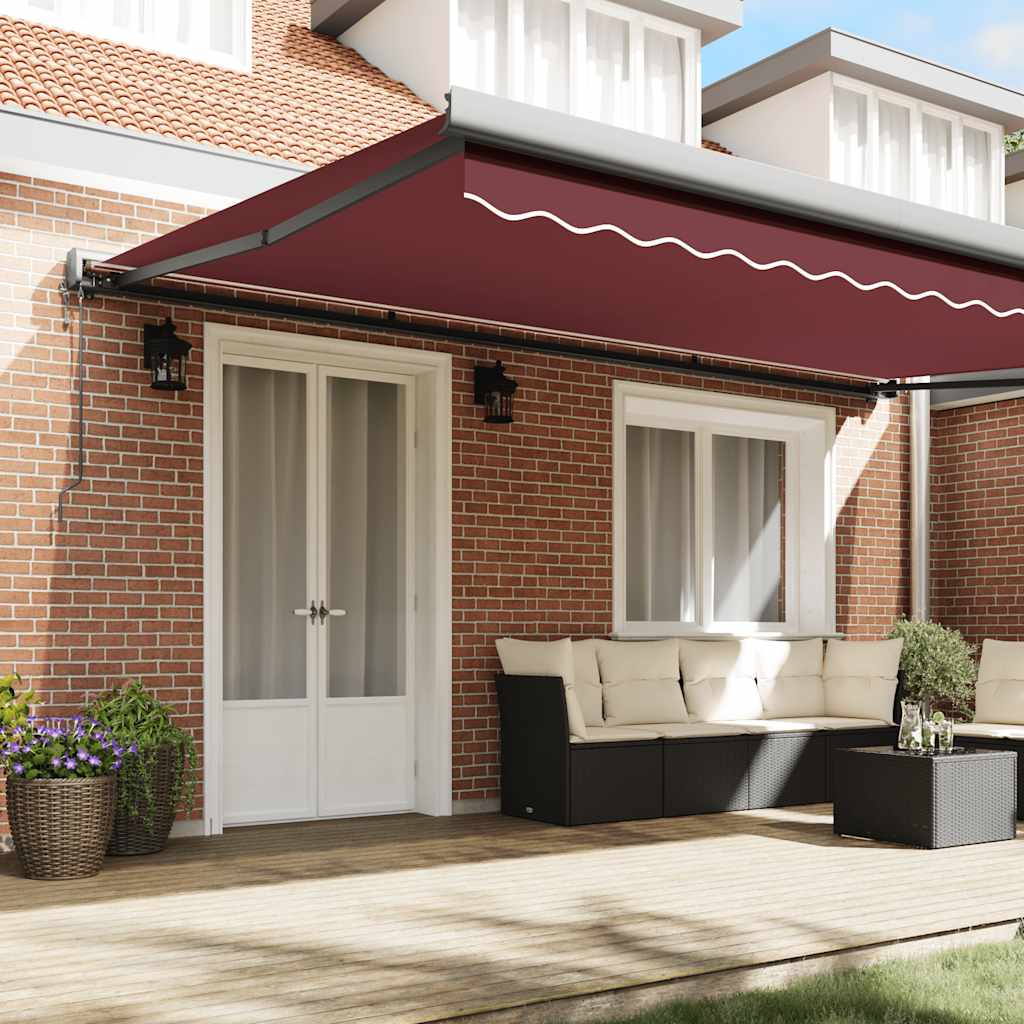 Toldo retrátil automático 500x300 cm bordô