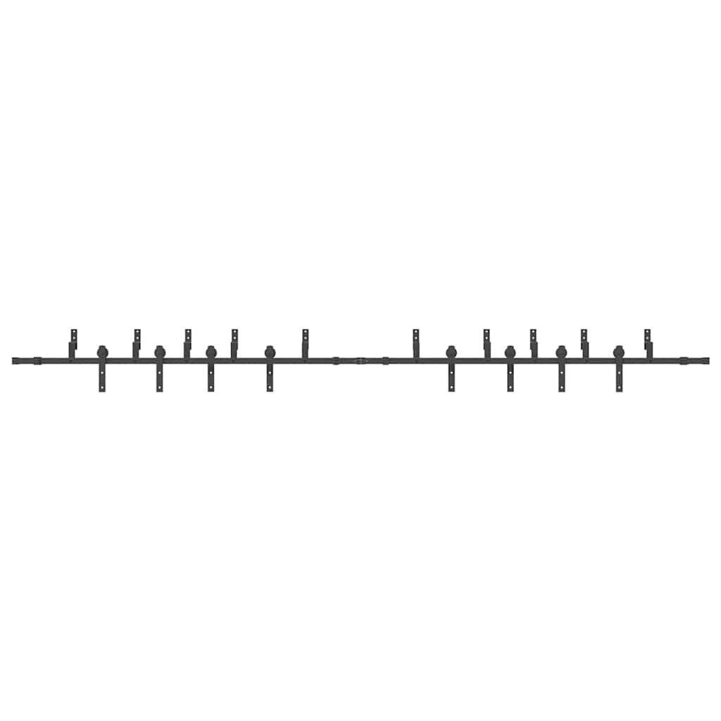 Kit de ferragens para porta deslizante 427 cm aço preto
