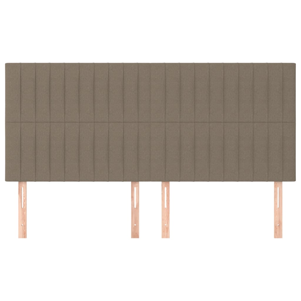 Cabeceira taupe 200x5x118/128 cm tecido