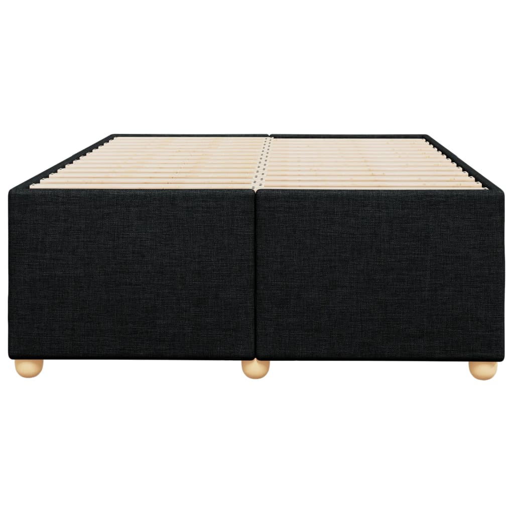 Estrutura de cama sem colchão preto 120x190 cm tecido