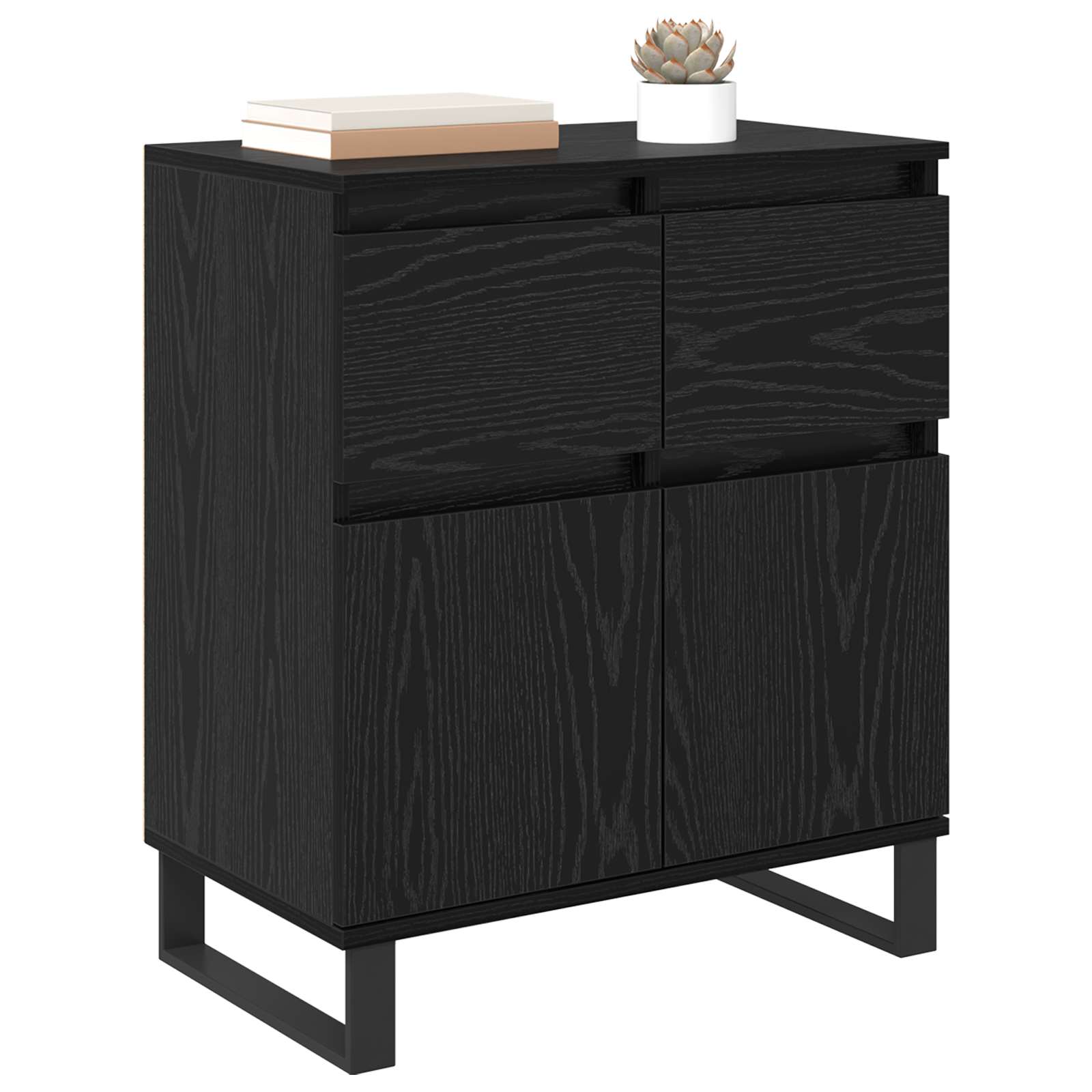 Buffet com gaveta carvalho preto 60 x 35 x 70 cm