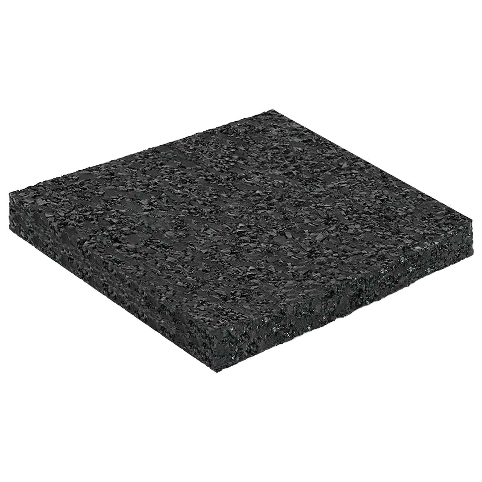 Tapete de pátio em granulado de borracha preto 9 x 9 x 0,8 cm