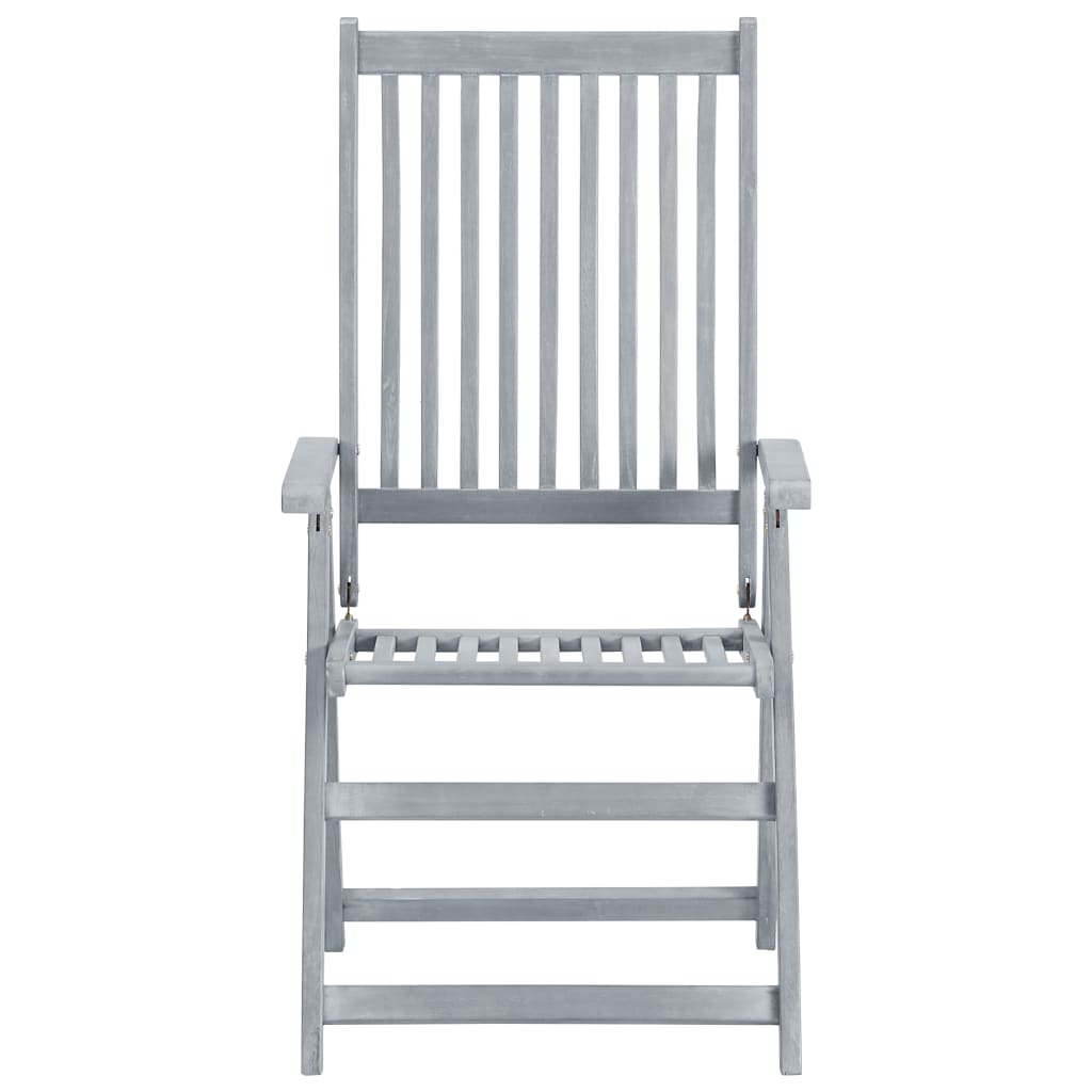Cadeiras jardim reclináveis c/ almofadões 6 pcs acácia maciça