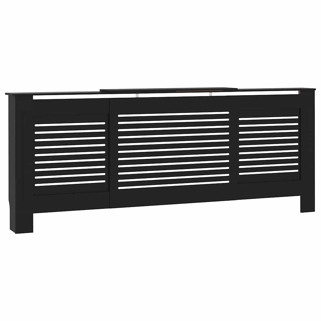 Cobertura de radiador MDF 205 cm preto