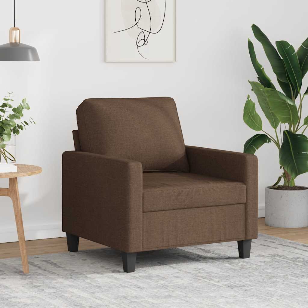 Poltrona 60 cm tecido castanho