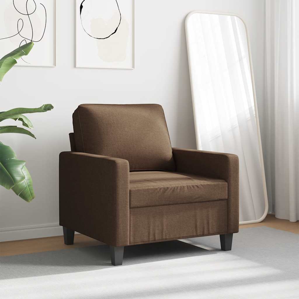 Poltrona 60 cm tecido castanho