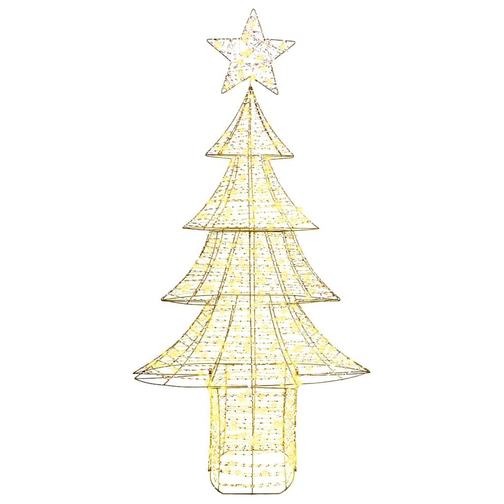 Árvore de natal com 240 leds branco quente 181 cm PET