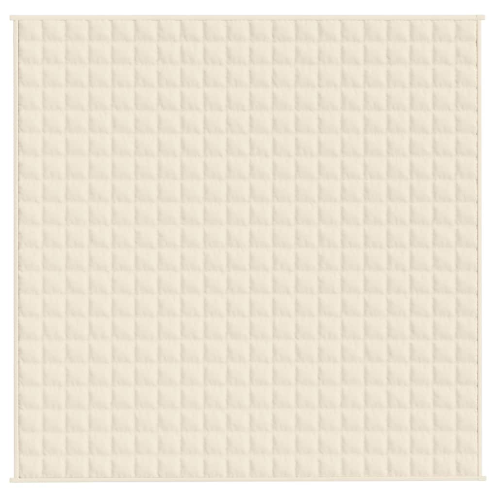 Manta pesada 9 kg 200x200 cm tecido creme-claro