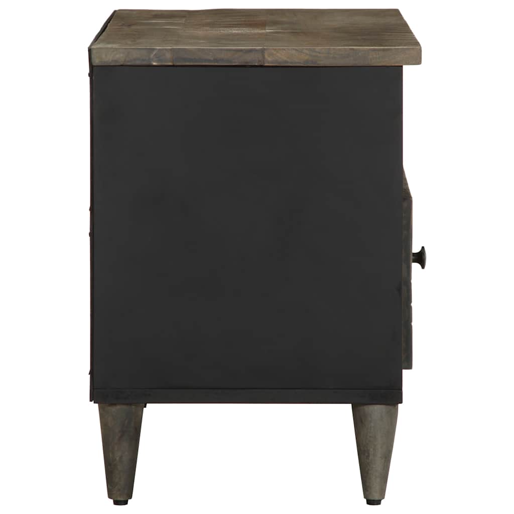 Móvel de TV 80x33x46 cm madeira de mangueira maciça preto