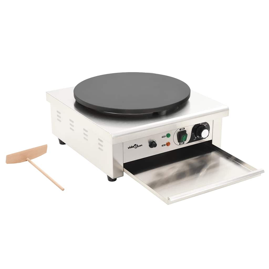 Máquina fazer crepes elétrica c/ bandeja removível 40 m 3000 w