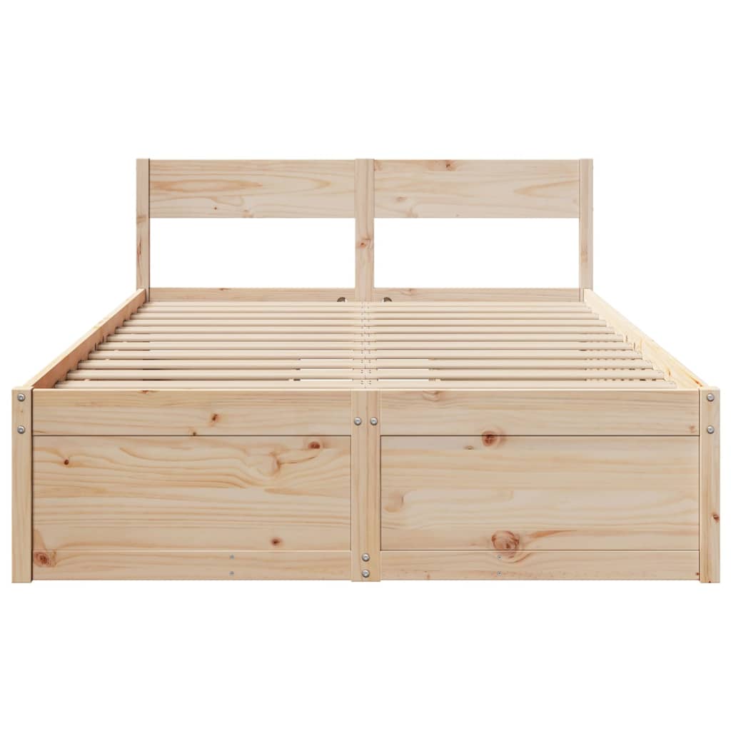 Cama sem colchão 120x200 cm madeira de pinho maciça