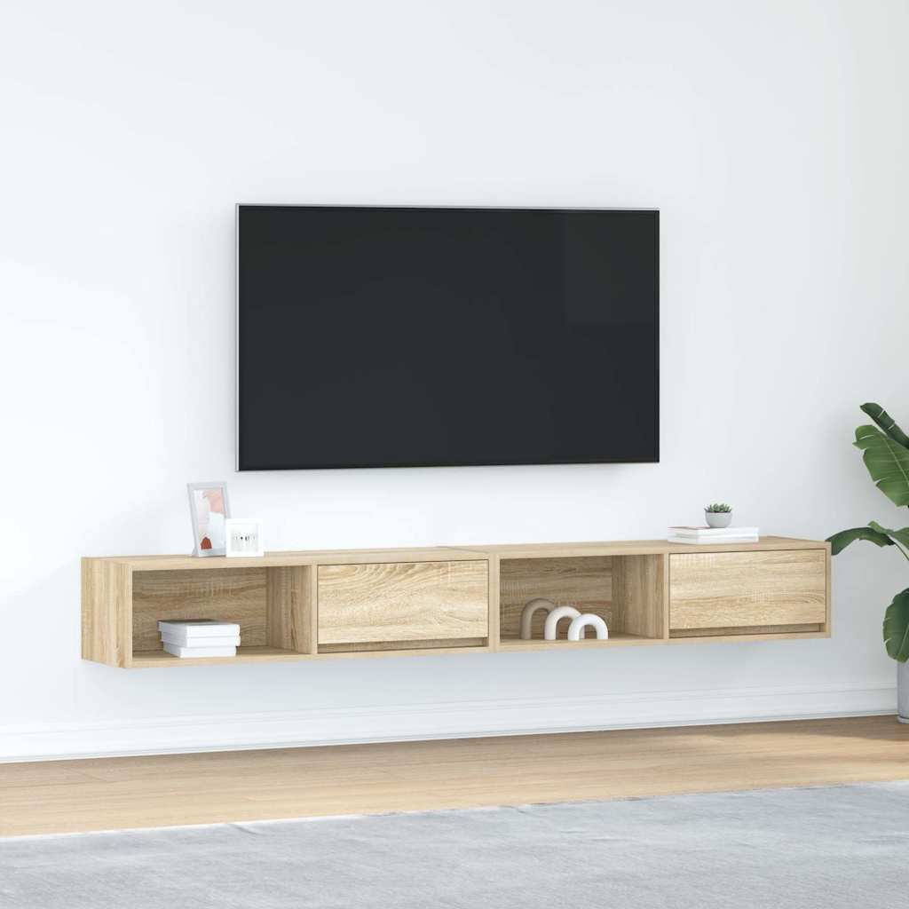 Móveis de TV 2pcs 100x31x25,5cm deriv. madeira carvalho sonoma