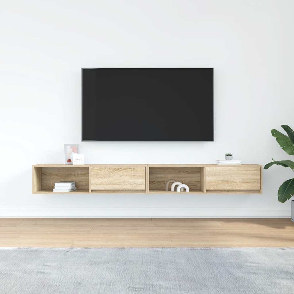 Móveis de TV 2pcs 100x31x25,5cm deriv. madeira carvalho sonoma