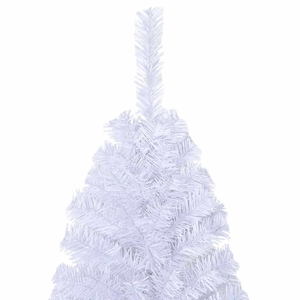 Árvore de natal artificial com ramos grossos 150 cm PVC branco