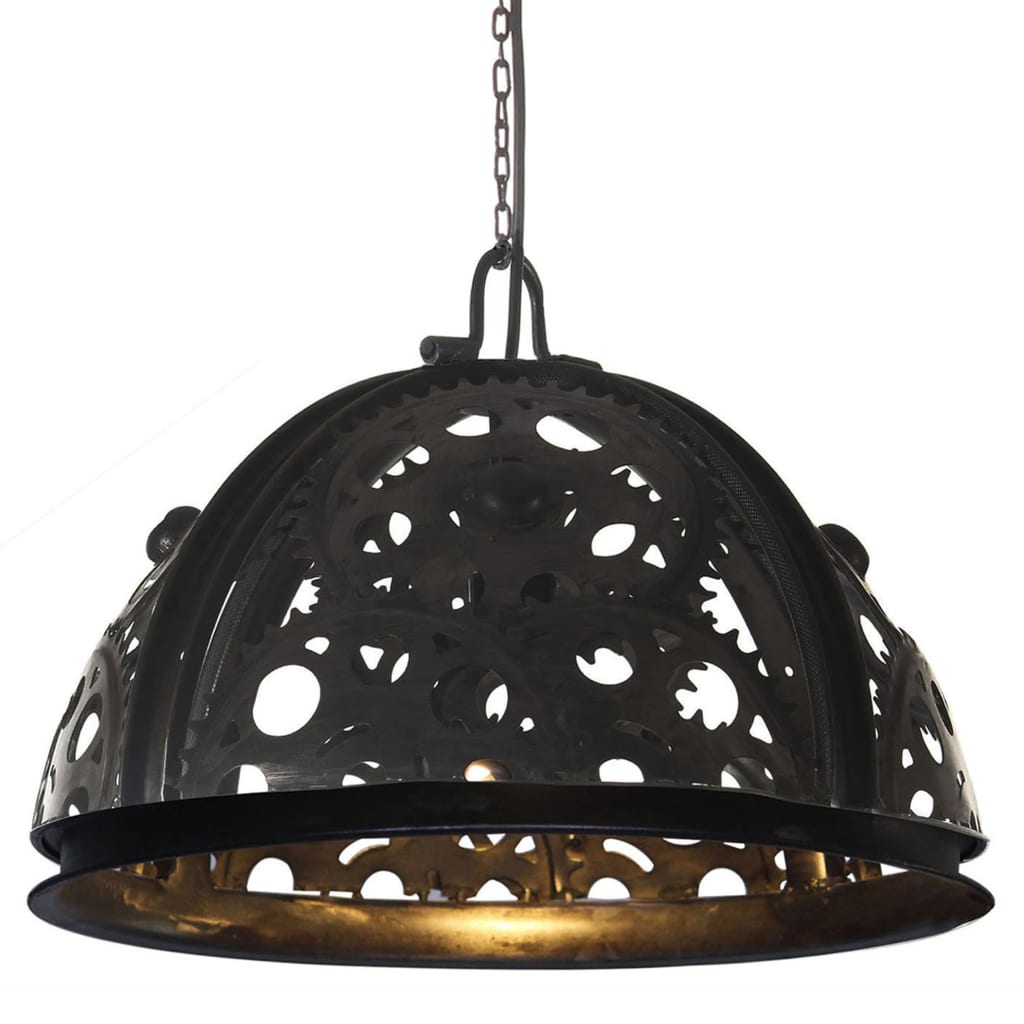 Candeeiro de teto industrial c/ design de roldanas 45 cm e27