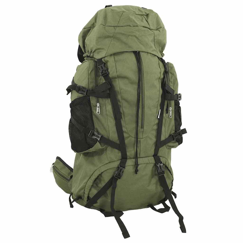 Mochila para caminhadas 100 l tecido oxford verde-tropa