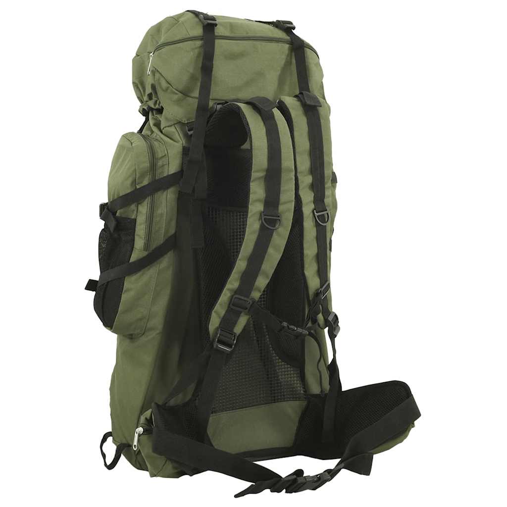 Mochila para caminhadas 100 l tecido oxford verde-tropa