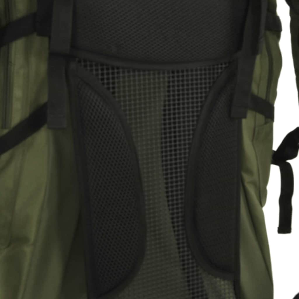 Mochila para caminhadas 100 l tecido oxford verde-tropa