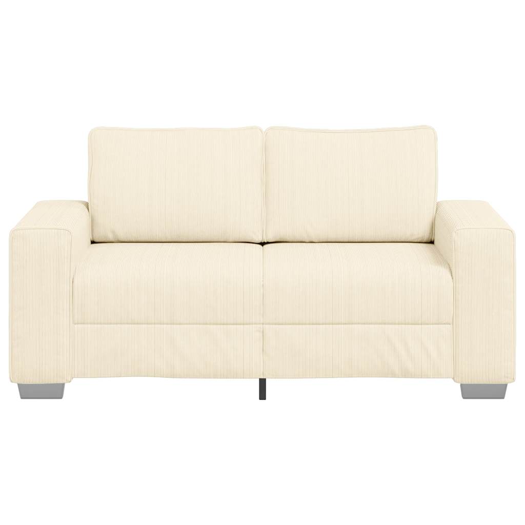 Sofá-luvas 160x77x82 cm tecido corduroy creme