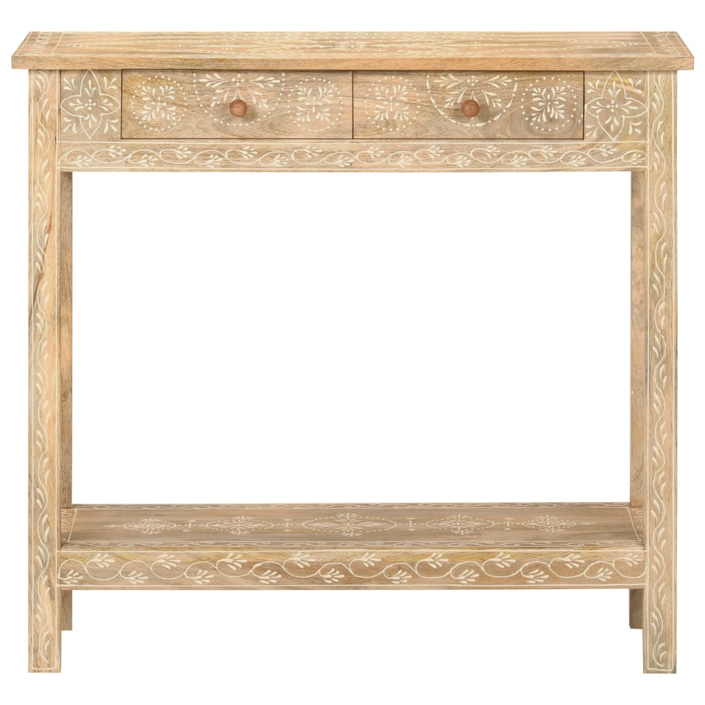 Mesa consola 80x35x74 cm madeira de mangueira maciça