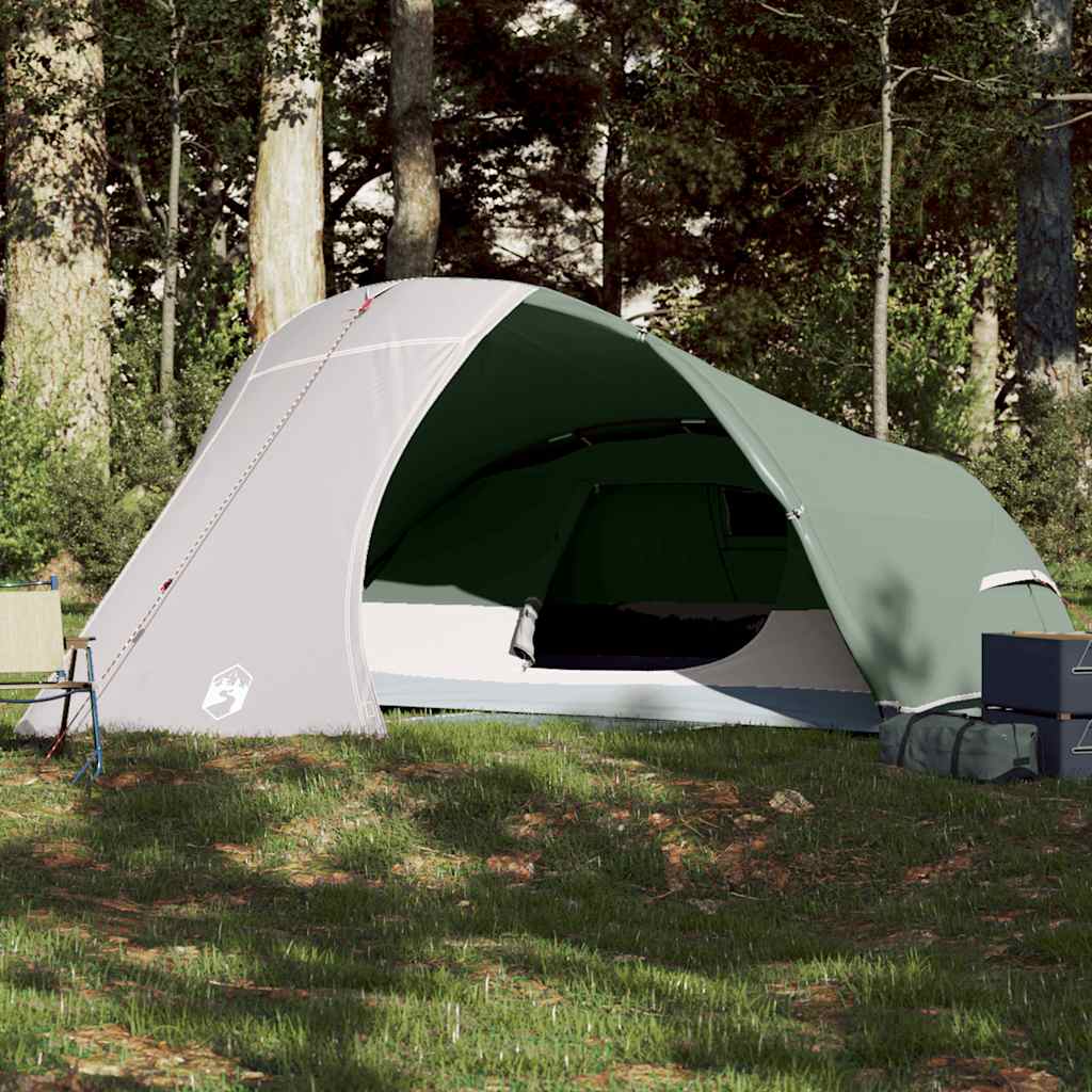 Tenda de campismo cúpula para 4 pessoas impermeável verde