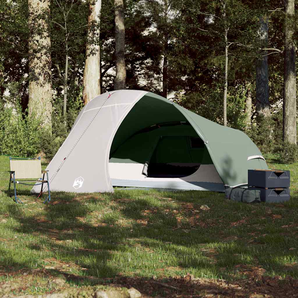 Tenda de campismo cúpula para 4 pessoas impermeável verde