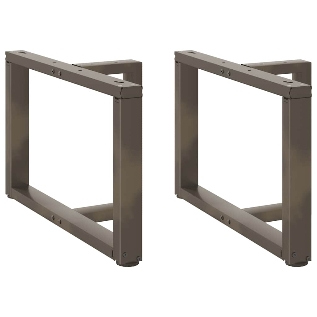 Pés para mesa de centro em forma de t, 2 peças, preto, 60x25x(42-43) cm, aço