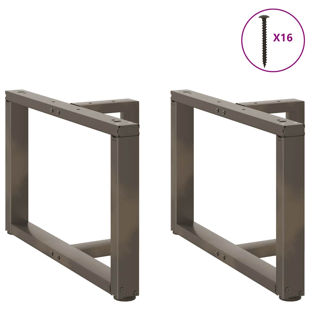 Pés para mesa de centro em forma de t, 2 peças, preto, 60x25x(42-43) cm, aço