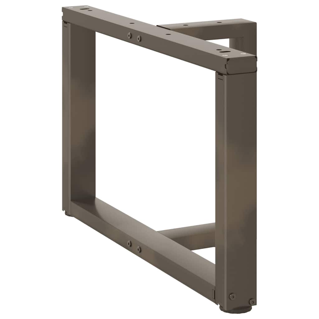 Pés para mesa de centro em forma de t, 2 peças, preto, 60x25x(42-43) cm, aço