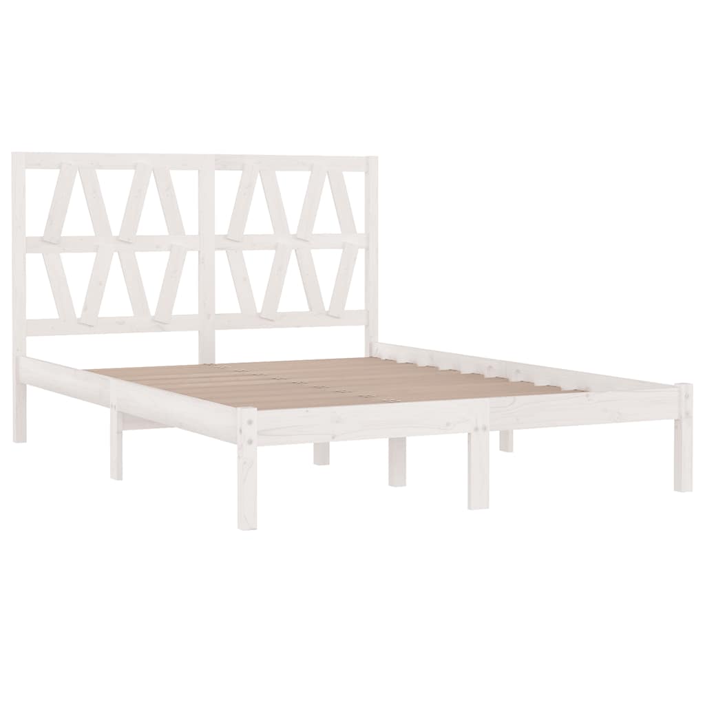 Estrutura de cama 120x200 cm pinho maciço branco