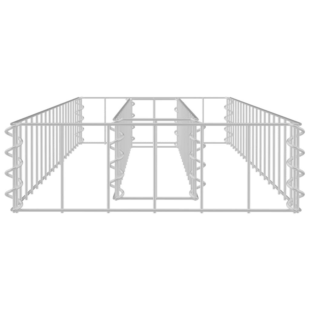 Canteiro elevado/cesto gabião 90x30x10 cm aço galvanizado