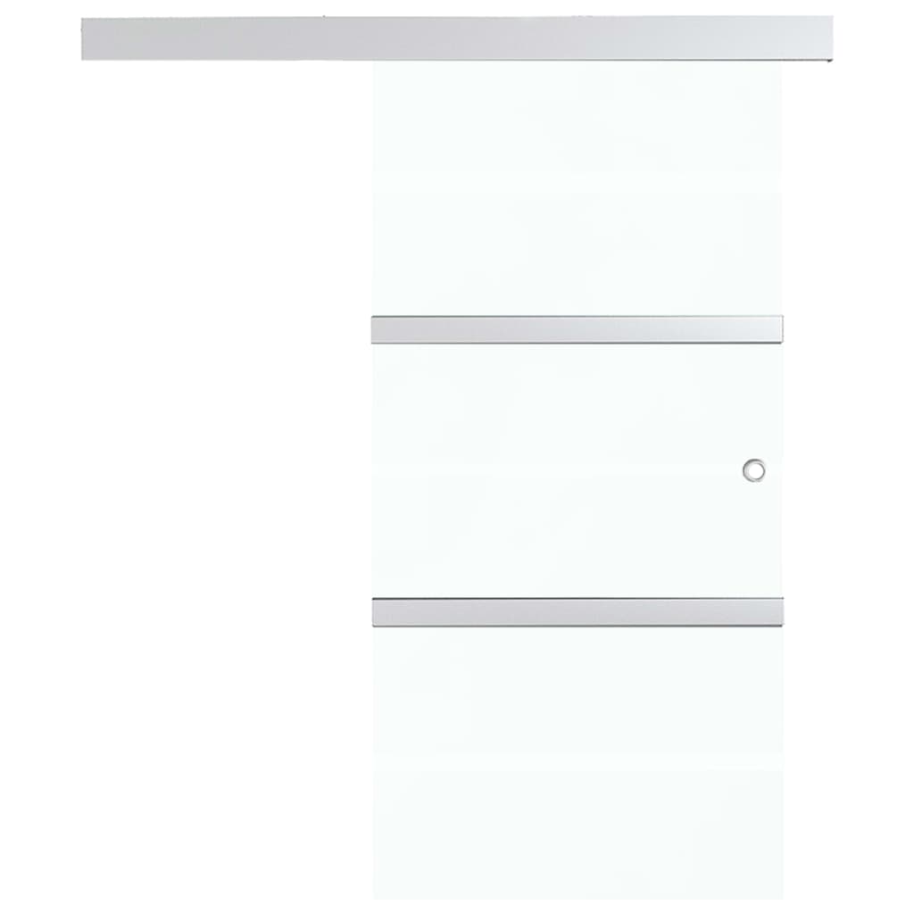 Porta deslizante batente suave vidro esg/alumínio 76x205 cm