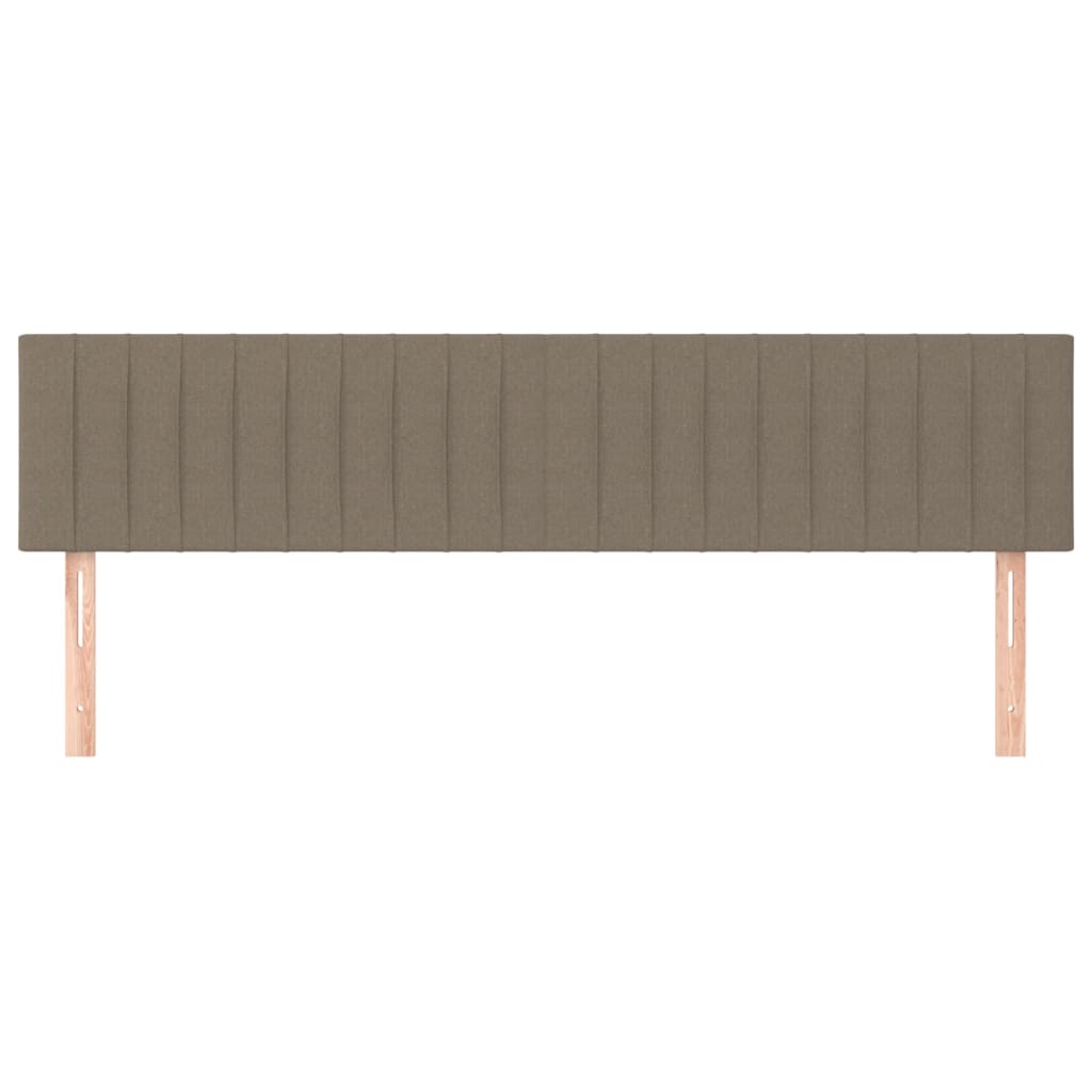Cabeceiras cinzento-acastanhado 200x5x78/88 cm tecido
