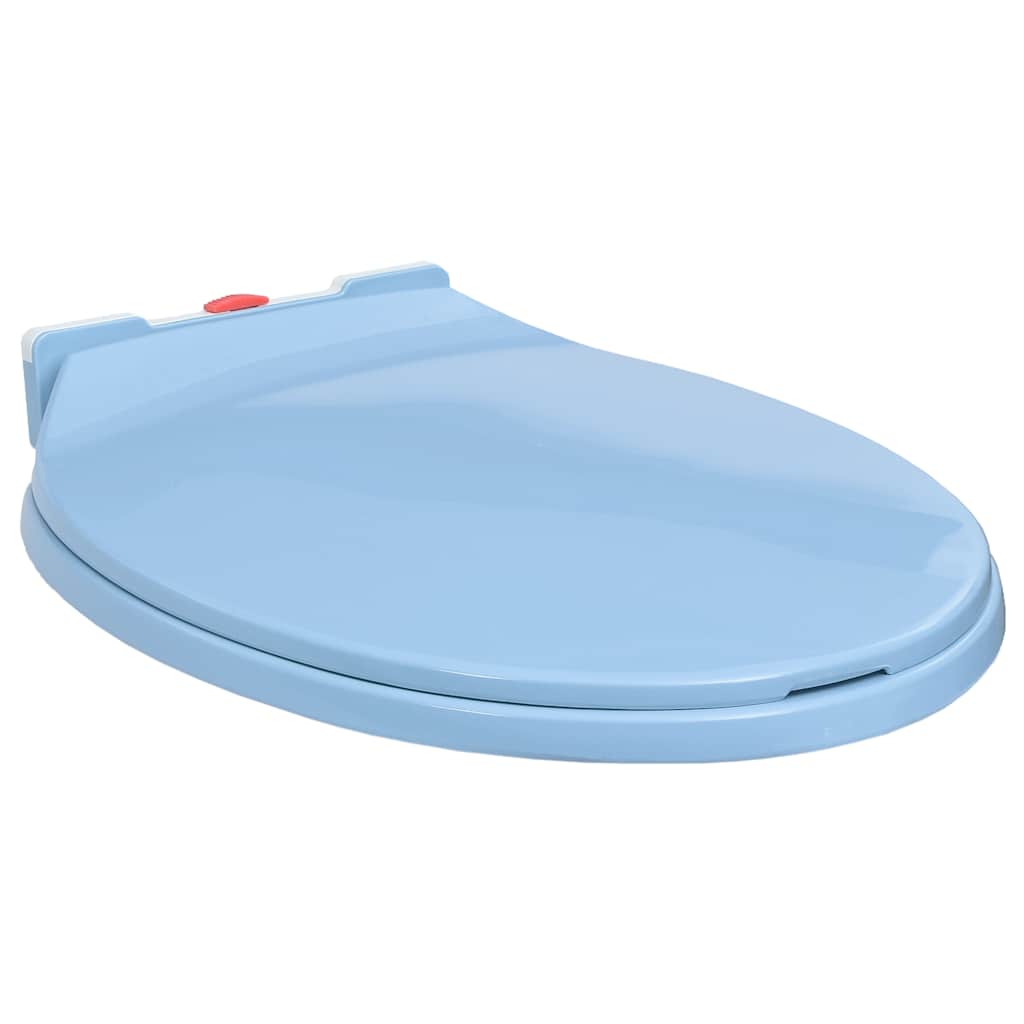 Tampo sanita oval fecho suave e remoção rápida azul